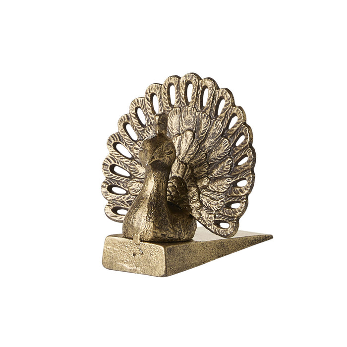 Brass Peacock Door Stop