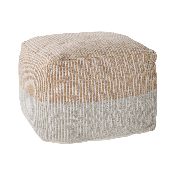 Bronte Colour-Blocked Square Pouf