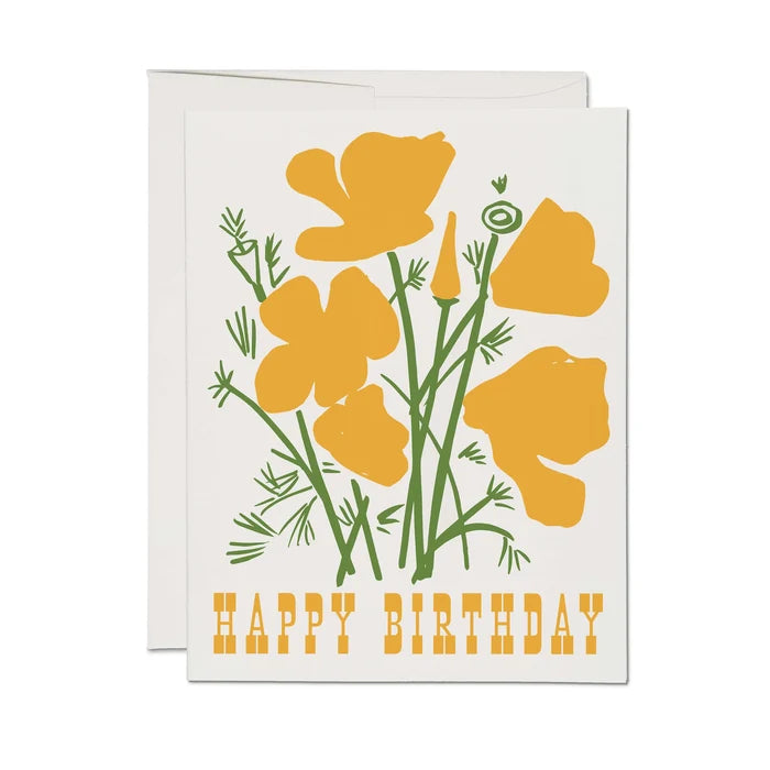 CALIFORNIA POPPY CARD