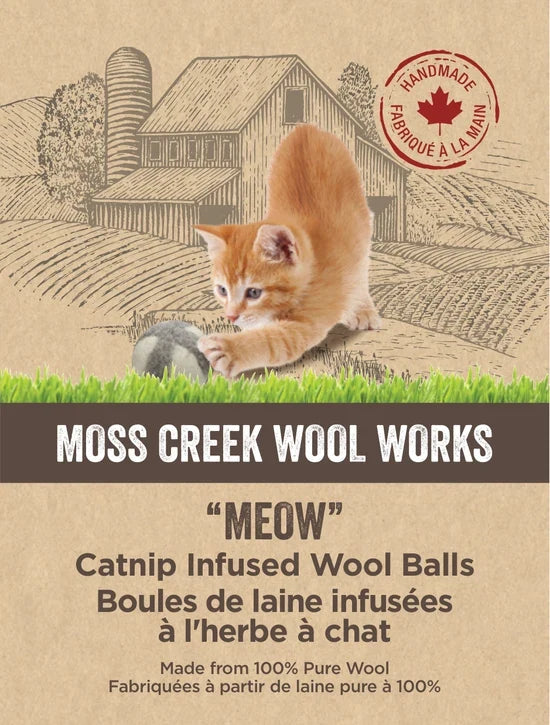 CATNIP INFUSED WOOL BALL SET
