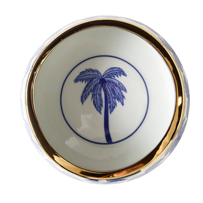 Celadon Sapphire Palm Pet Bowl 23cm
