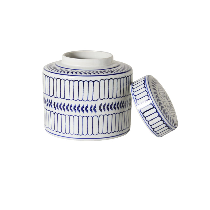 Celadon Striped Ginger Jar 16cm