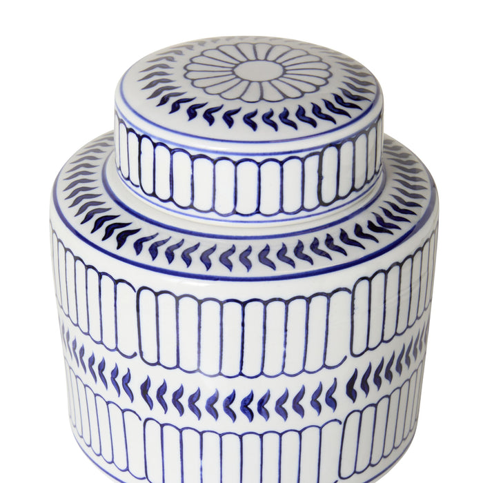 Celadon Striped Ginger Jar 16cm