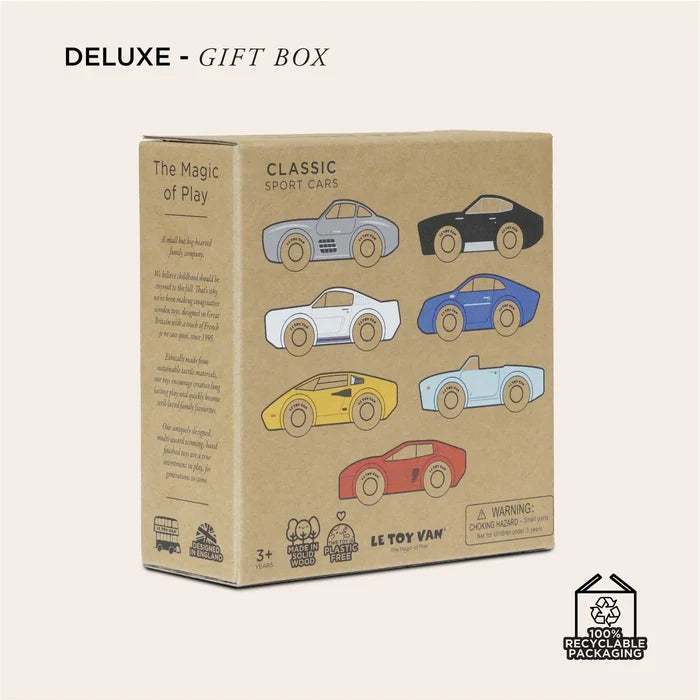CLASSIC WOODEN SPORTS CAR SET