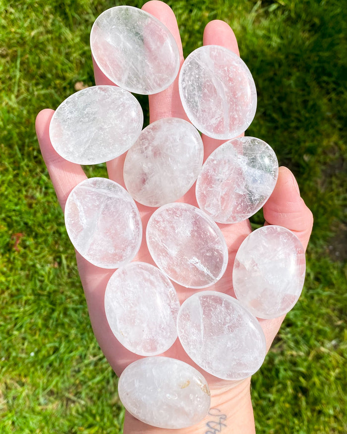 Clear Quartz Palm Stone
