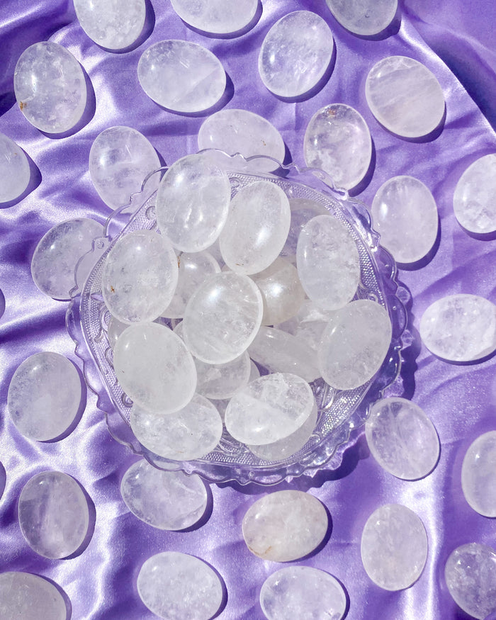 Clear Quartz Palm Stone