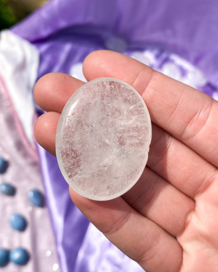 Clear Quartz Palm Stone