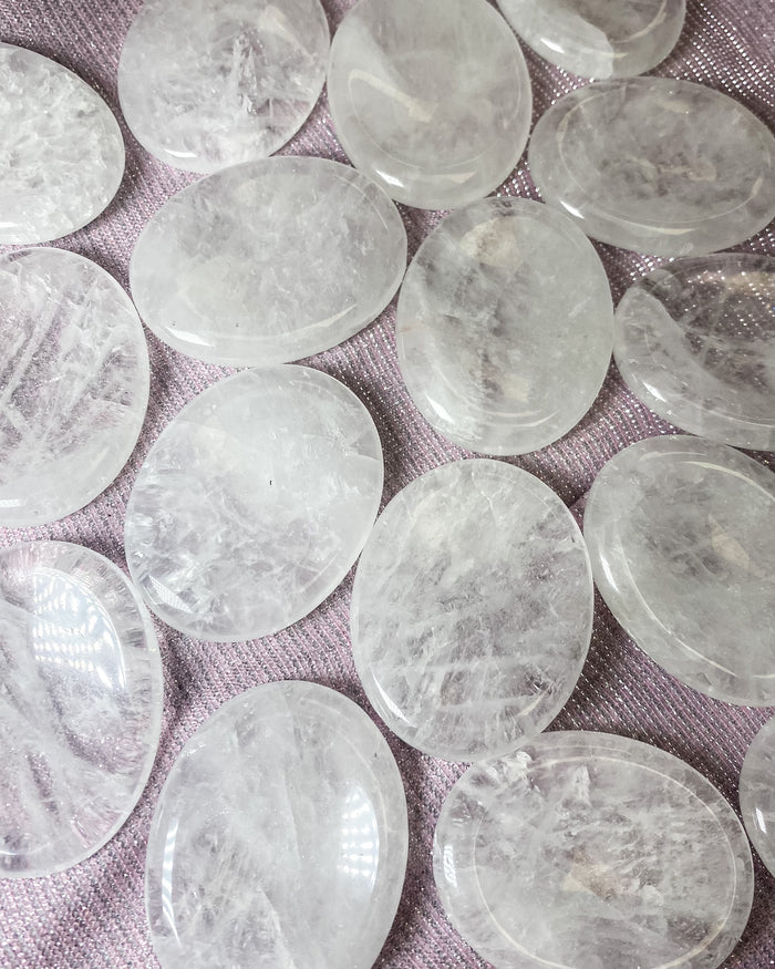 Clear Quartz Worry Stone