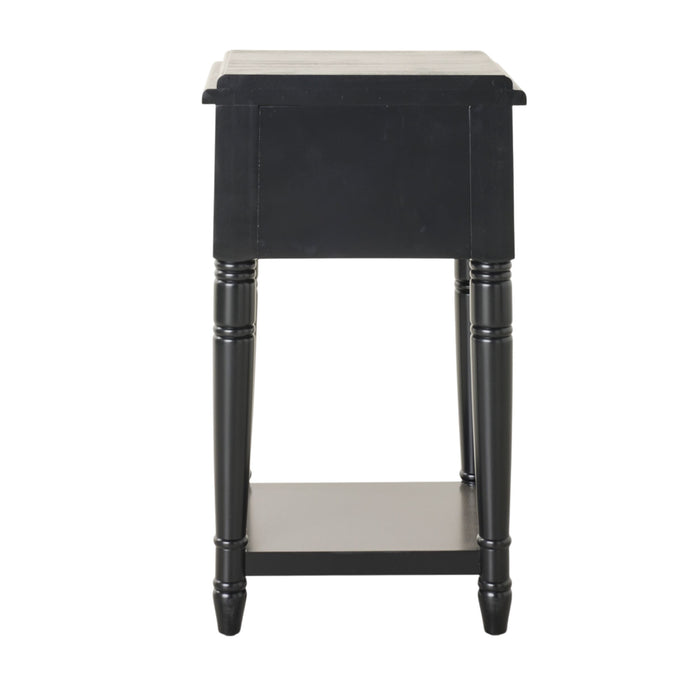 Clover 1 Drawer Bedside Table / Side Table Black