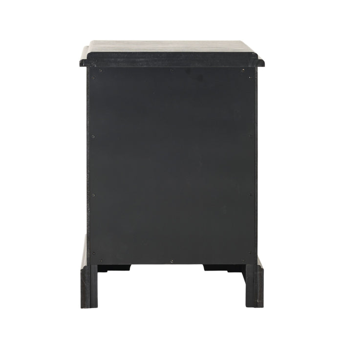 Clover 3 Drawer Bedside Table Black