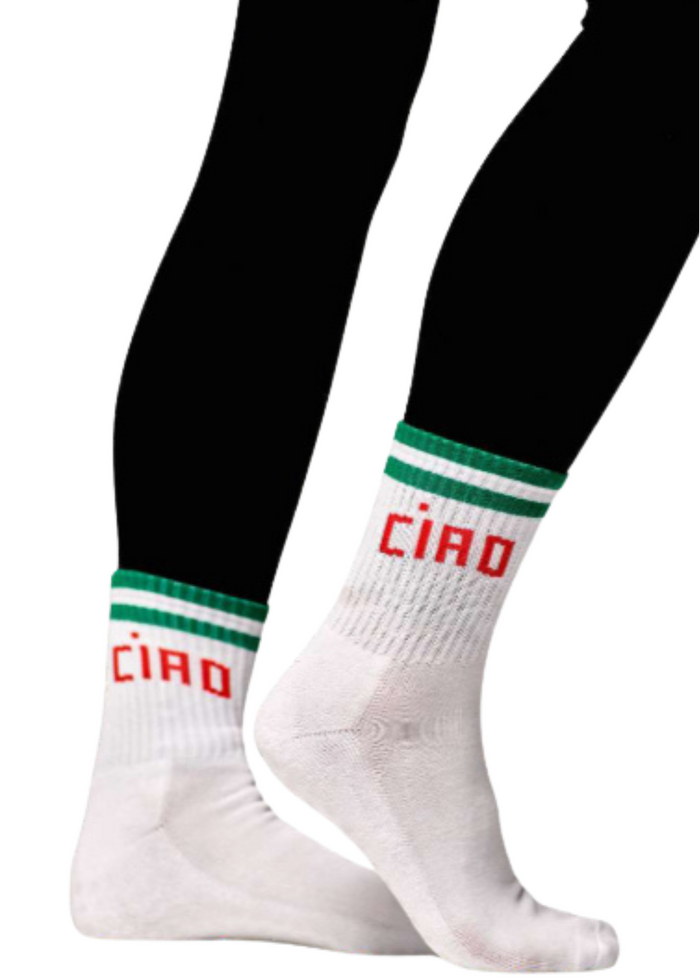 COCO Ciao Grip Socks | Red & Green