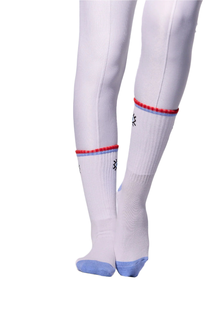 COCO Evil Eye Grip Socks | Blue & Red