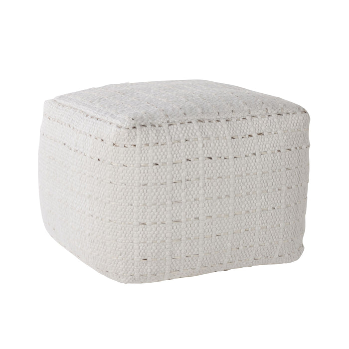 Coogee Slub Woven Square Pouf
