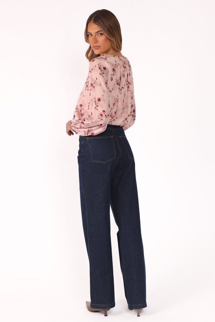 Petal and Pup USA TOPS Dallas Long Sleeve Top - Pink Rose