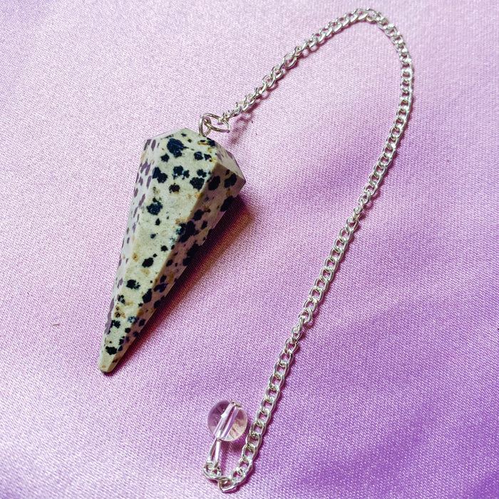 Dalmatian Jasper Pendulum