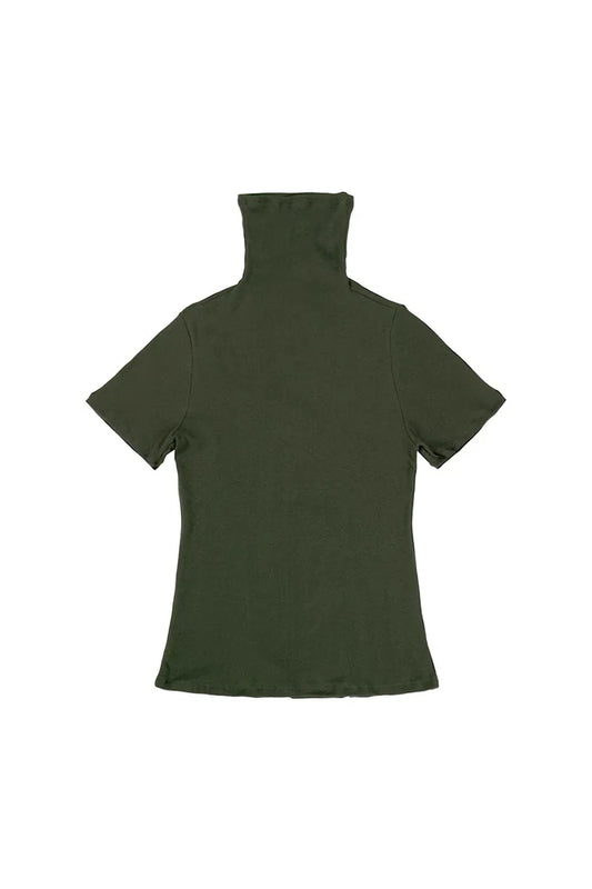 DASH MOCK TEE OLIVE GREEN