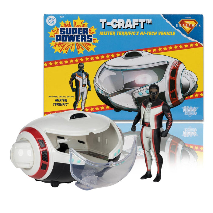DC Direct: Super Powers 5 Inch Action Figure Vehicle - T-Craft With Mr Terrific (Superman Movie)