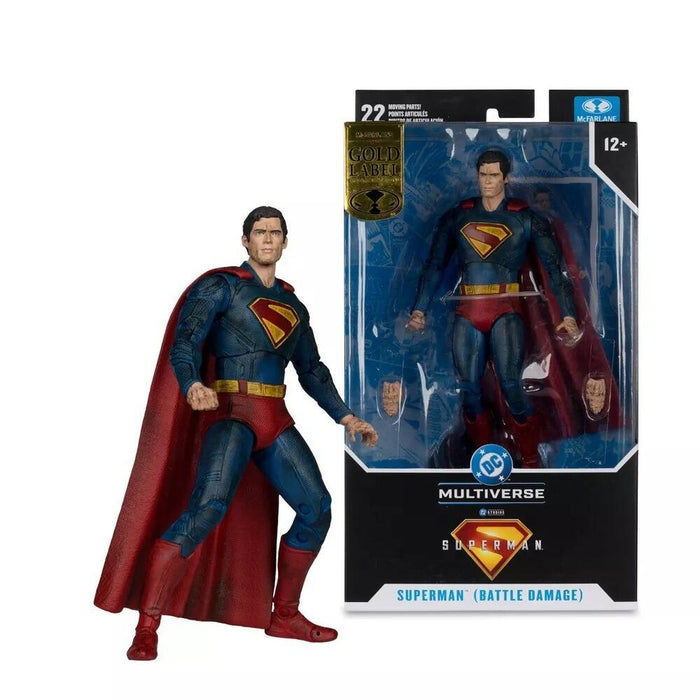 DC Multiverse 7 Inch Action Figure - Battle Damaged Superman (Superman Movie) (Gold Label)