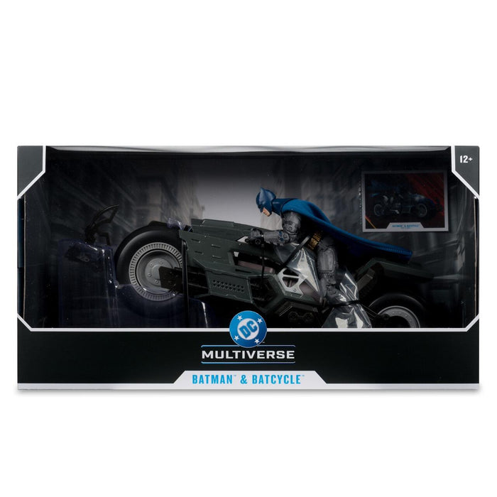 DC Multiverse 7 Inch Scale Action Figure Vehicle - Batman & Batcycle (Flash Movie)
