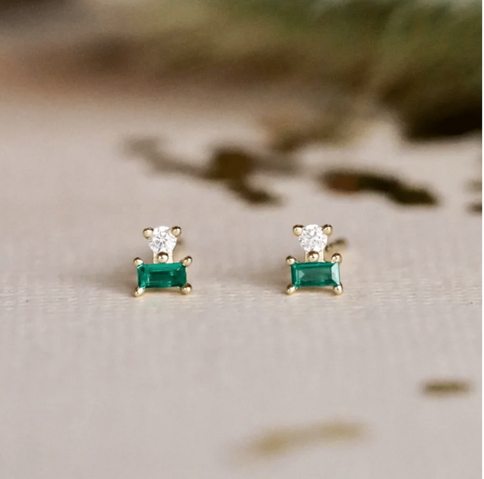 Double Stack Stud Earrings