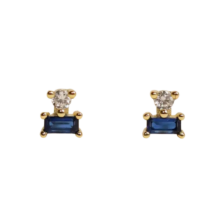 Double Stack Stud Earrings