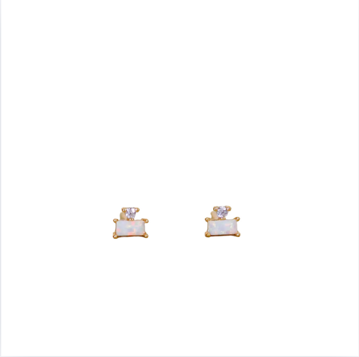 Double Stack Stud Earrings