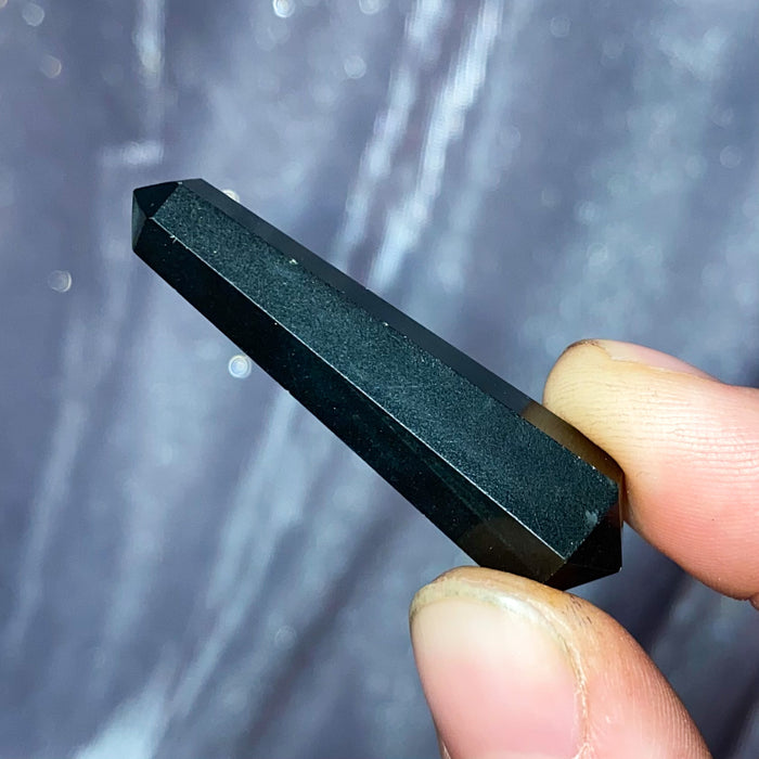 Double Terminated Black Onyx Points