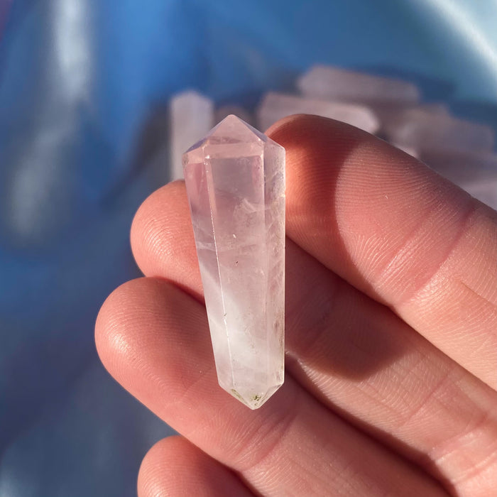 Double Terminated Rose Quartz Points