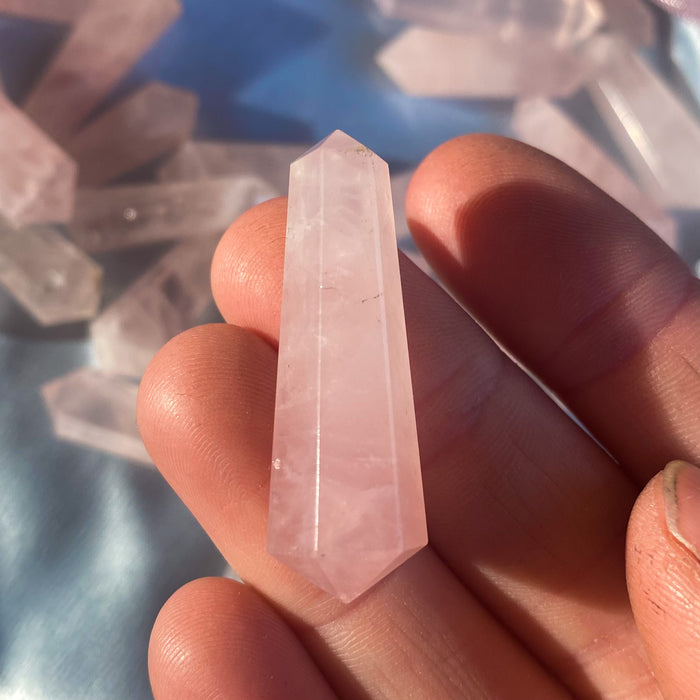 Double Terminated Rose Quartz Points
