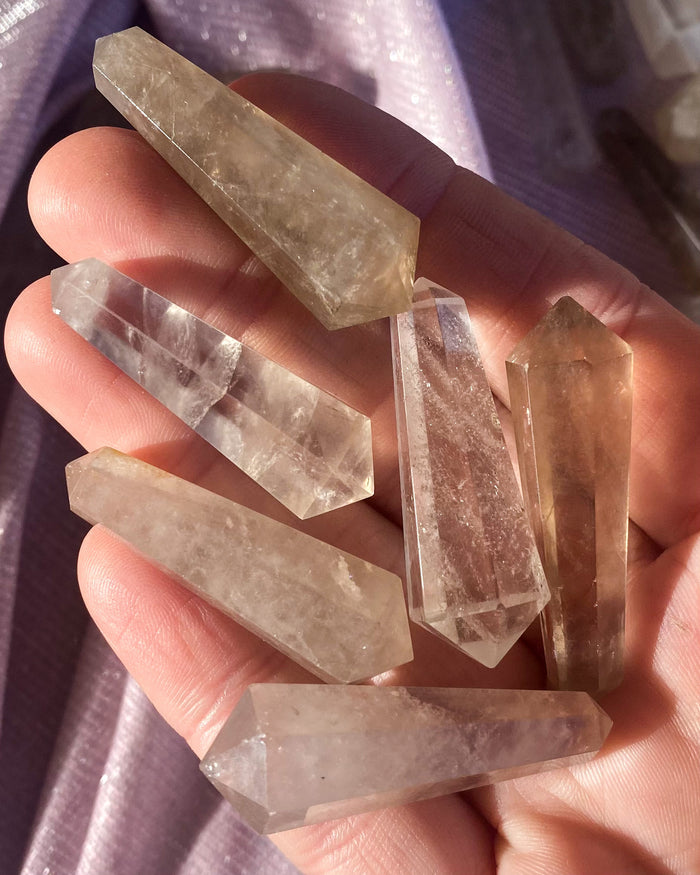 Double Terminated Smokey Quartz Points