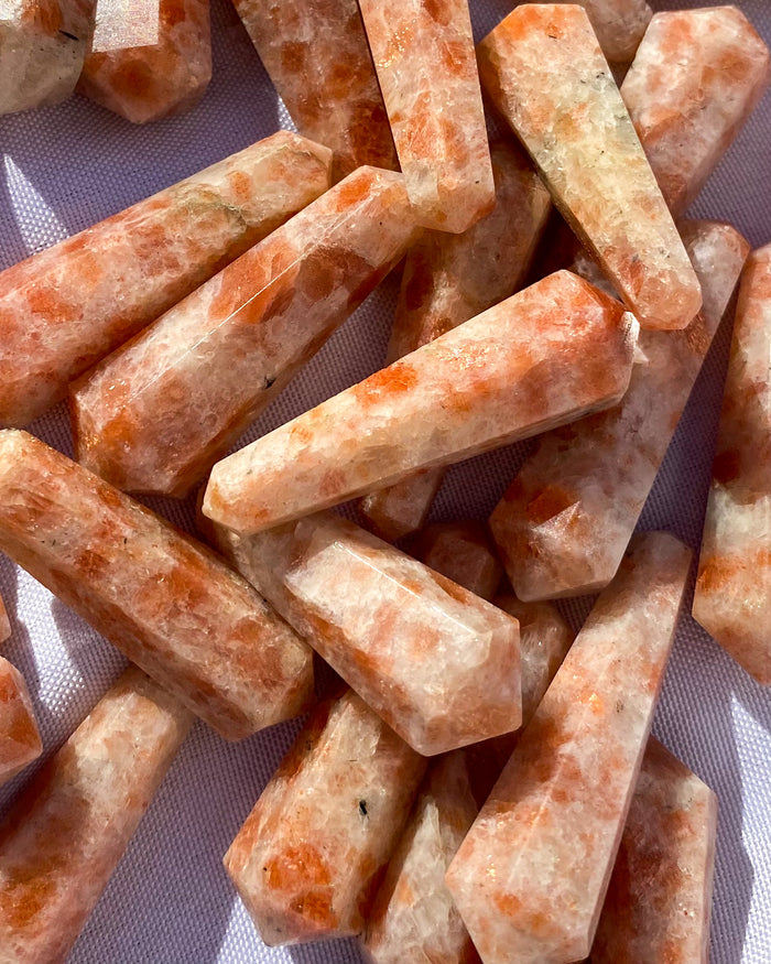 Double Terminated Sunstone Points