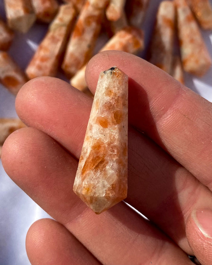 Double Terminated Sunstone Points