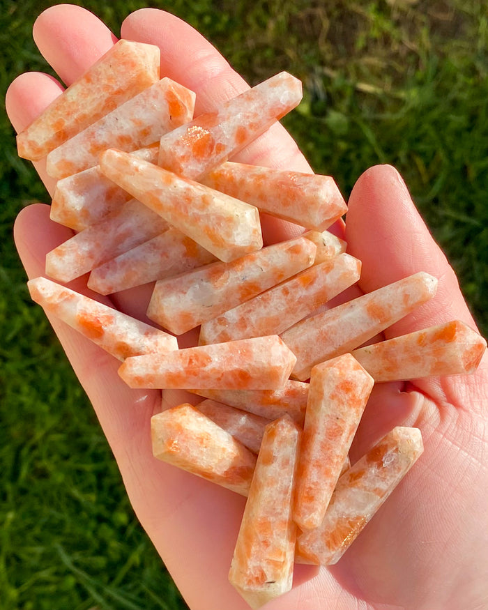 Double Terminated Sunstone Points