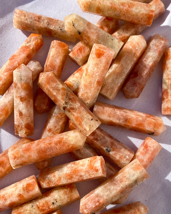 Double Terminated Sunstone Points