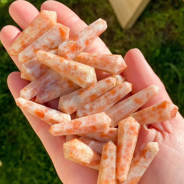 Double Terminated Sunstone Points