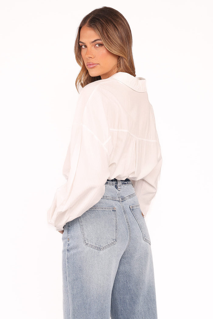 Petal and Pup USA TOPS Edwards Shirt - White Stripe