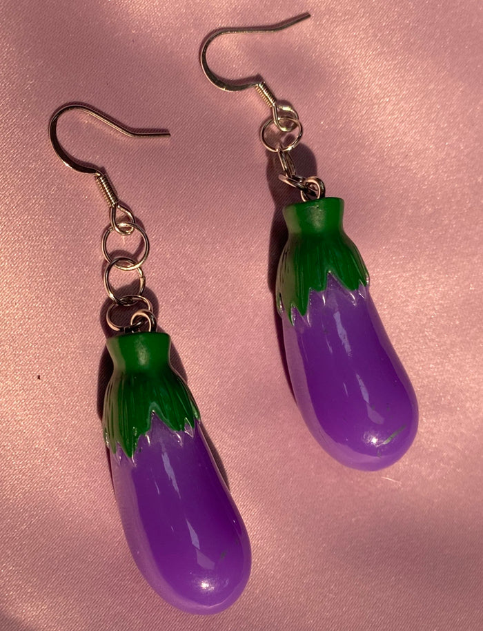 Eggplant 🍆 Earrings