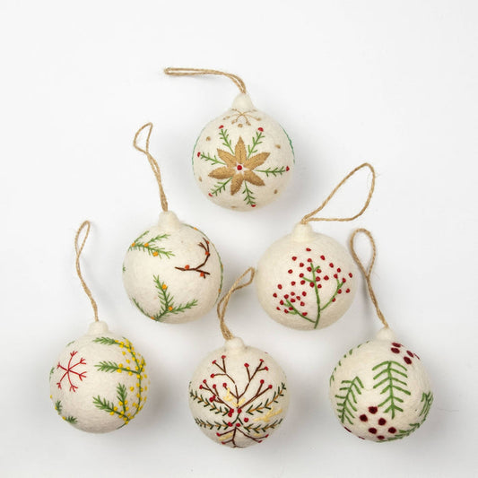 EMBROIDERED BALL ORNAMENT