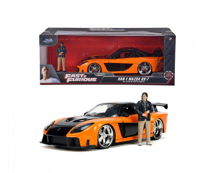 Fast & Furious - Mazda RX-7 w/ Han (Tokyo Drift) Hollywood Rides 1:24 Scale Die Cast Vehicle
