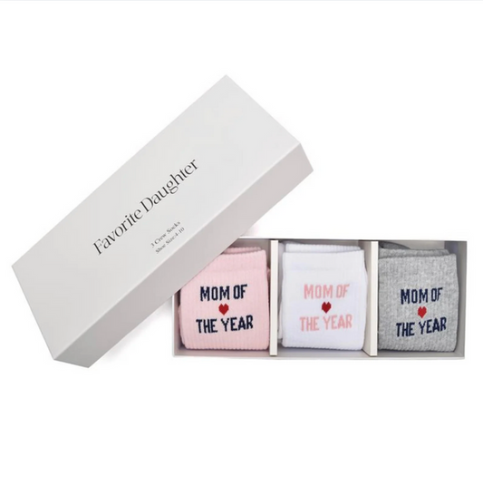 Favorite Daughter Mother of the Year Heart Sock Box Set