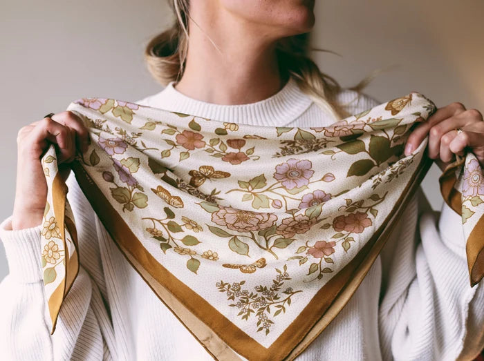 FLORAL & BUTTERFLY SCARF