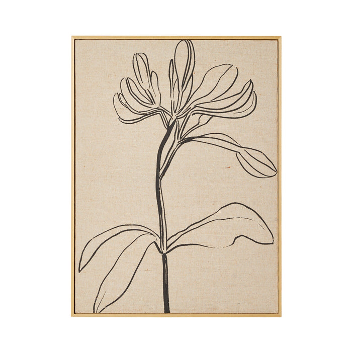 Floral Lines Duo Framed Linen Print 125x80cm