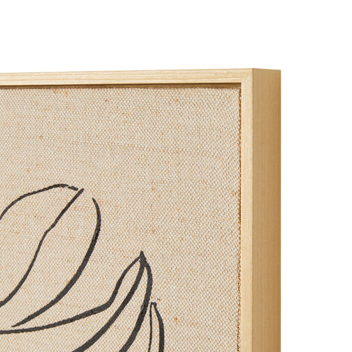Floral Lines Duo Framed Linen Print 125x80cm