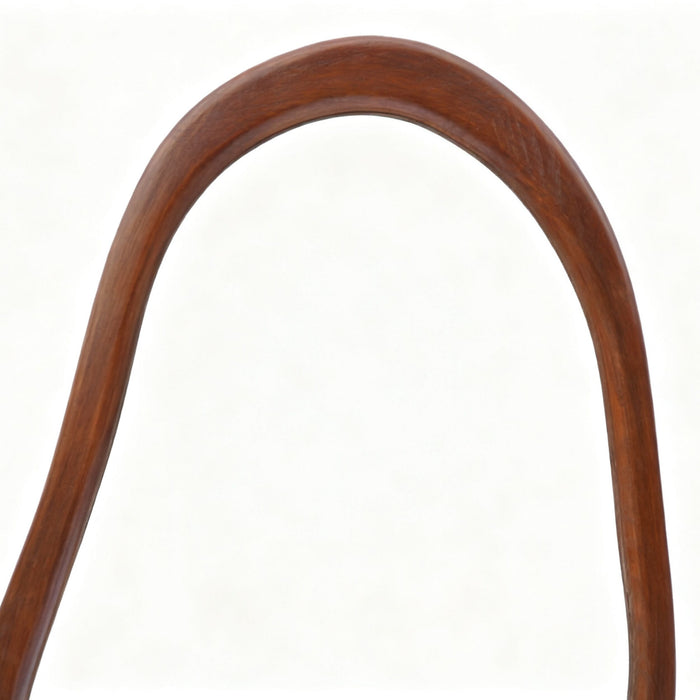 Fluid Wooden Wall Mirror Walnut 118x58cm
