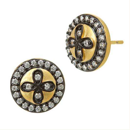 Freida Rothman Clover Stud Earrings