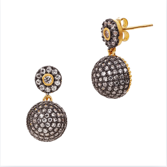 Freida Rothman Pavé Dome Drop Earrings