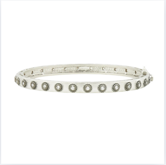 Freida Rothman Studded Eternity Hinge Bangle