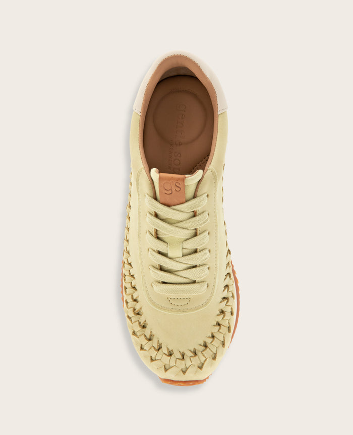 GENTLE SOULS - Jolena Leather Woven Detail Sneaker