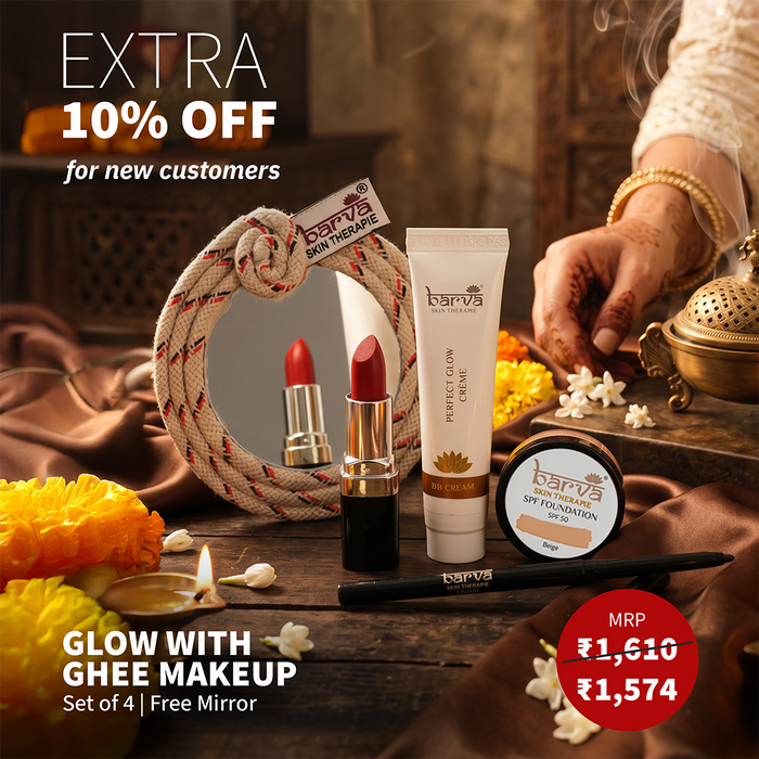 Glow with Ghee Makeup  | set of 4 products | free mirror