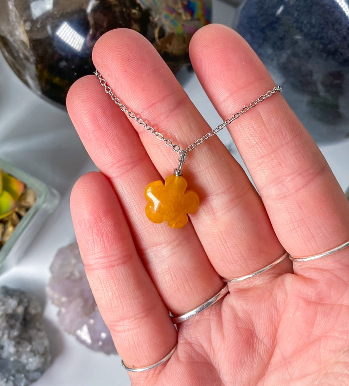 Golden Healer Flower Choker Necklace